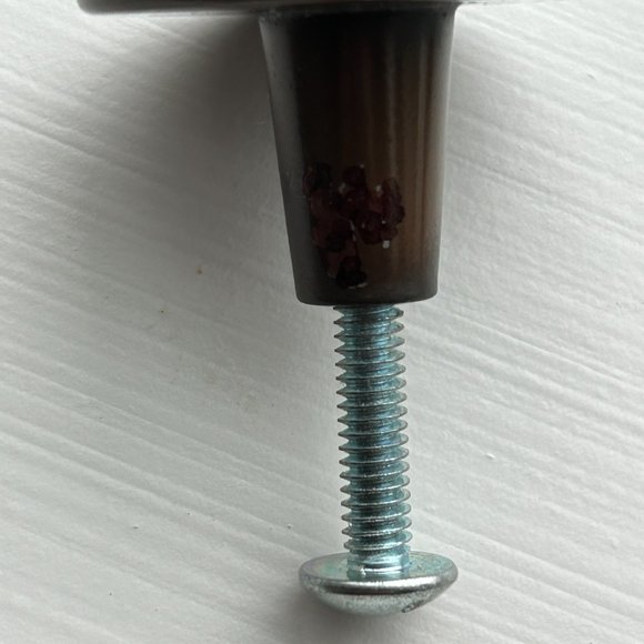 Door Cabinet Drawer Knobs Bronze Brown Metal Plastic 1 1/4" - Picture 7 of 8